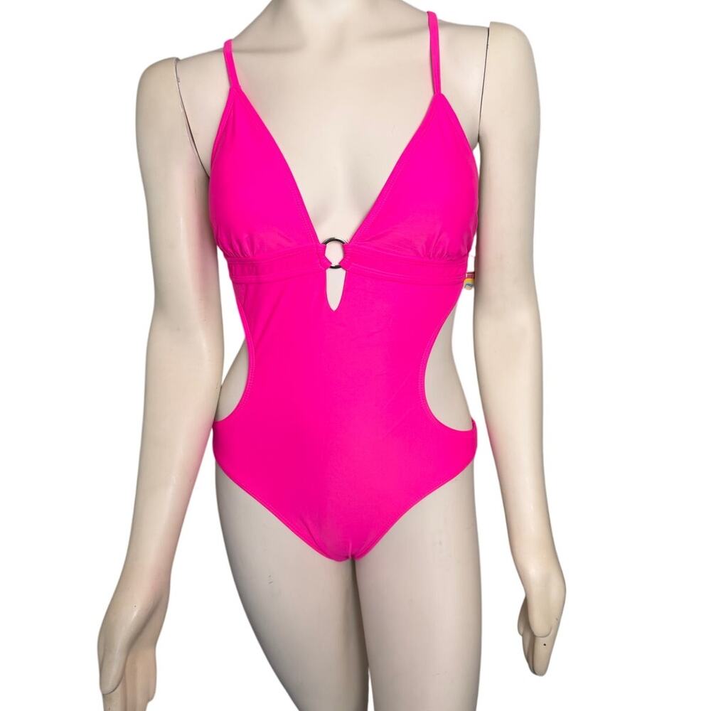 Op Bright Pink Women's One-piece Monokini Swimsuit New with Tags